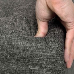 Pufa z pojemnikiem, ciemnoszara, 38x38x40 cm, miękka pokrywa