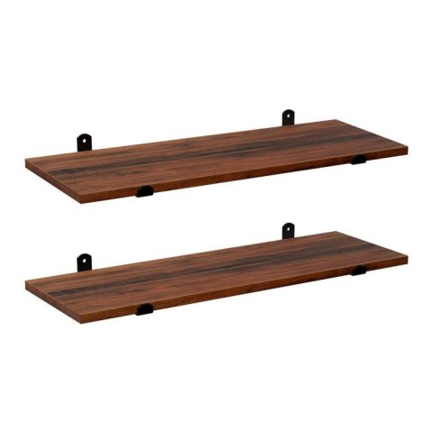 Zestaw półek ściennych retro MDF/żelazo 60x20 cm, 2 sztuki
