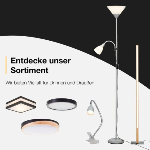 Kinkiet Ścienny Brilliant Biały Metal Plastikowy 15 W 60 W E27