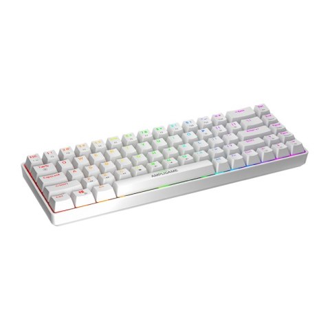 Klawiatura mechniczna Fifine GK1W, 65% RGB (biała)