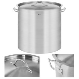 Garnek gastronomiczny z pokrywką stalowy nierdzewny do kuchenki indukcyjnej 36 L