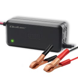 Ładowarka inteligentna Qoltec mikroprocesorowa 12V | 5A | Prostownik do akumulatora AGM GEL SLA | 6-stopniowe ładowanie