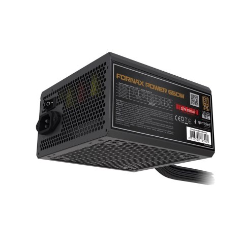 GEMBIRD ZASILACZ KOMPUTEROWY FORNAX POWER 650W 80+BRONZE ATX, 650W, AKTYWNE PFC, 12CM WENTYLATOR