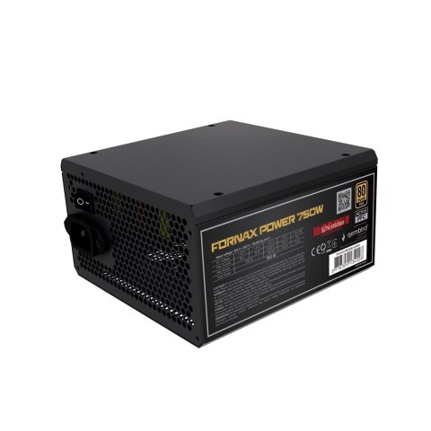 GEMBIRD ZASILACZ KOMPUTEROWY FORNAX POWER 750W 80+ BRONZE ATX, 750W, AKTYWNE PFC, 12CM WENTYLATOR