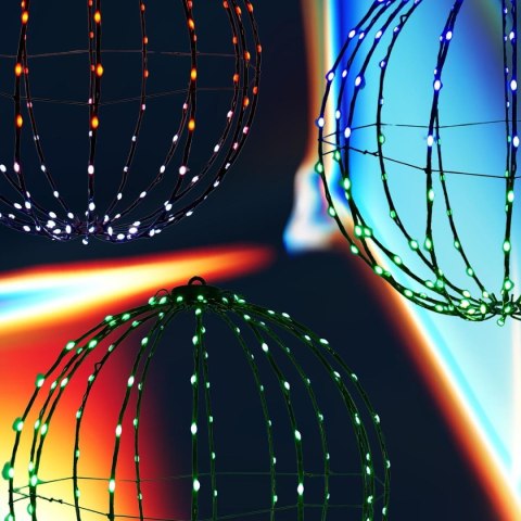 KULA DEKORACYJNA WISZĄCA 168LED RGB 40CM