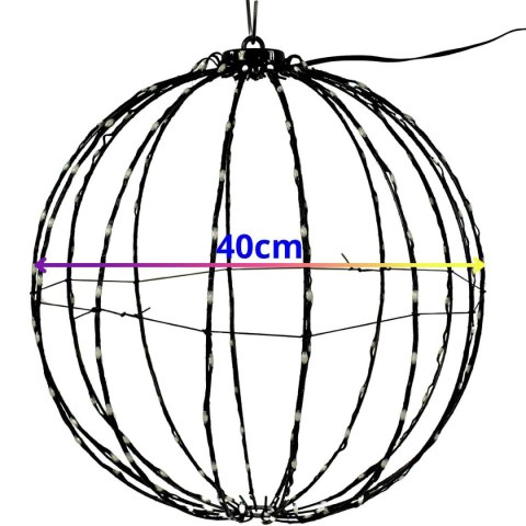 KULA DEKORACYJNA WISZĄCA 168LED RGB 40CM