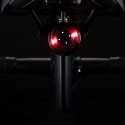 Lampka rowerowa tylna Q1 7 kolorów LED Strobe + kabel USB-C - USB-A - czarna