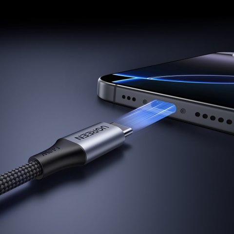 Kabel przewód 2w1 do szybkiego ładowania transmisji USB-C - 2xUSB-C PD 140W 2m - czarny