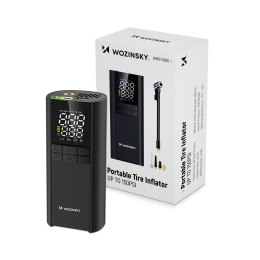 Kompresor pompka elektryczna powerbank latarka 150 PSI 8000mAh - czarny