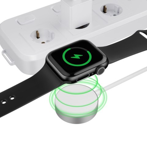 Ładowarka indukcyjna magnetyczna do Apple Watch 1.2m USB-A UltraBoost - biała