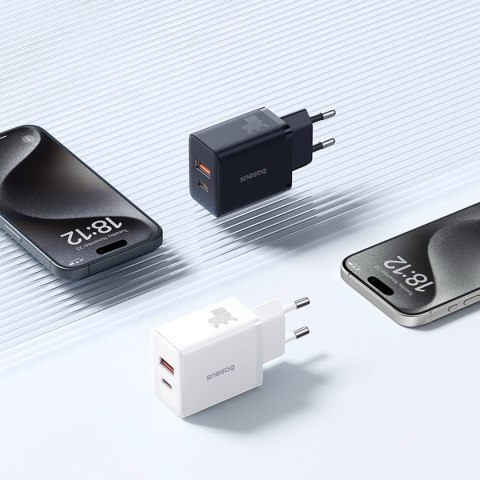 Ładowarka sieciowa USB-C USB-A Cube Pro 30W - czarna