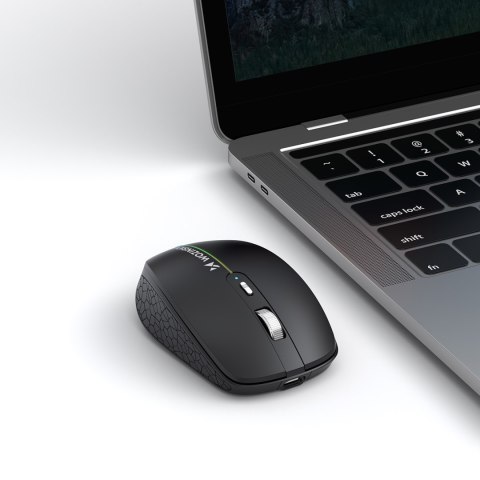 Myszka bezprzewodowa podświetlana 6 przycisków Bluetooth 1600 DPI RGB - czarna