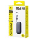 Powerbank 10000mAh 45W z kablem smyczą EnerFill FC21 Qpow 3 Ultra - czarny