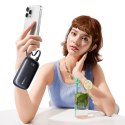Powerbank 10000mAh 45W z kablem smyczą EnerFill FC21 Qpow 3 Ultra - czarny