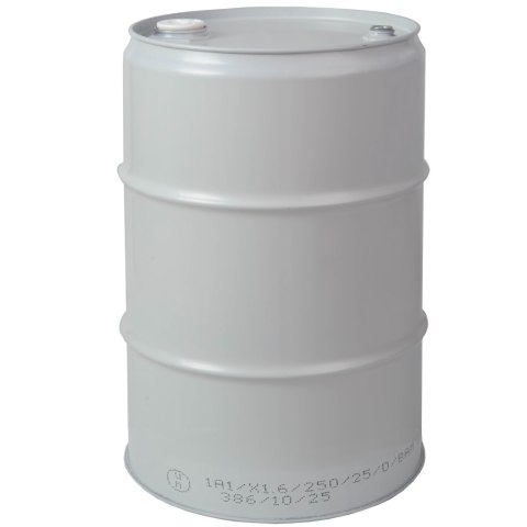 Beczka stalowa metalowa TH 60L korki 2 i 3/4 z kranikiem atest - SZARA