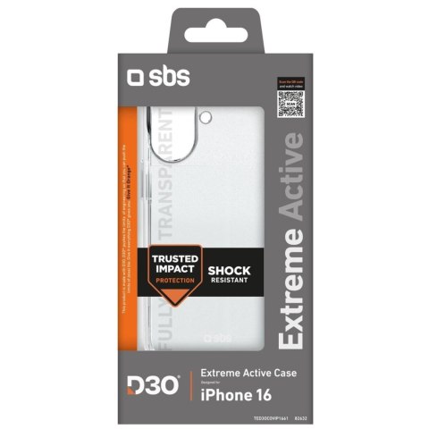 Etui ochronne case do iPhone 16e Extreme Active D3O - przezroczyste