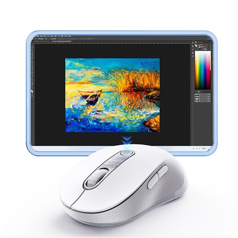 Mysz bezprzewodowa ergonomiczna Bluetooth F02 - biała