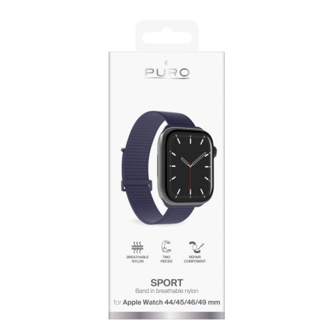 Pasek nylonowy na Apple Watch 44/45/46/49mm Sport - granatowy