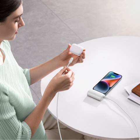 Powerbank 5000mAh iPhone Lightning USB-C Compact 20W - biały