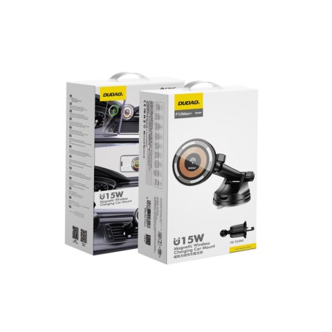 Uchwyt samochodowy do smartfona z ładowarką bezprzewodową Magsafe 15W - czarny
