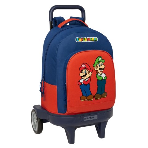 Plecak szkolny Super Mario Mamma mia Czerwony Granatowy 33 x 45 x 22 cm