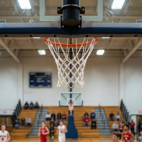 SIATKA DO OBRĘCZY KOSZ BIAŁA 1SZT/ 12 UCHWYTÓW PES 5 NETEX