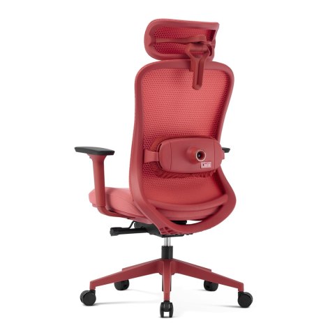 Fotel biurowy ergonomiczny ANGEL fizjO czerwony z funkcją masażu
