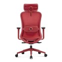 Fotel biurowy ergonomiczny ANGEL fizjO czerwony z funkcją masażu