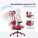 Fotel biurowy ergonomiczny ANGEL fizjO czerwony z funkcją masażu