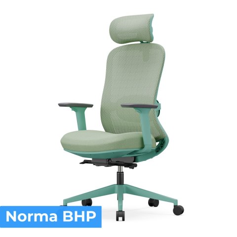 Fotel biurowy ergonomiczny ANGEL fizjO miętowy z funkcją masażu