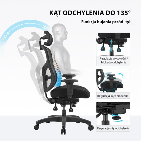 Fotel biurowy ergonomiczny Angel obrotowy ergOmed