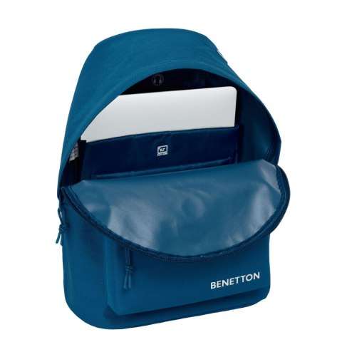 Plecak szkolny Benetton benetton basics Granatowy 31 x 41 x 16 cm