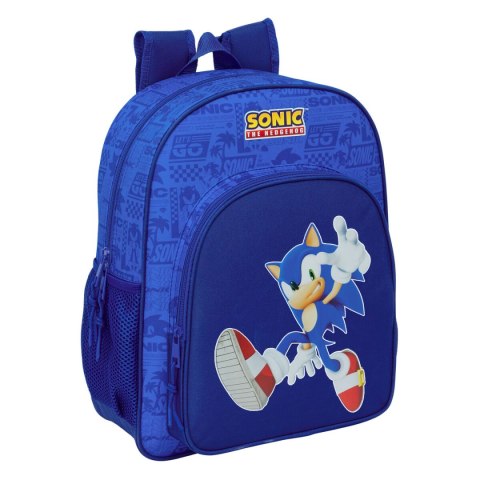 Plecak szkolny Sonic Niebieski 32 x 38 x 12 cm