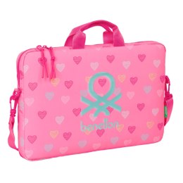 Torba na Laptopa Benetton Heart Różowy 40 x 27 x 4 cm
