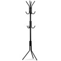 Wieszak stojący 11 haczyków na ubrania metal czarny ModernHome