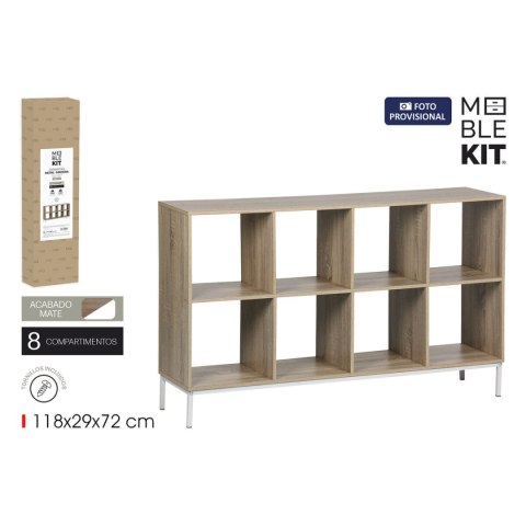 Regał MobleKit Biały Brązowy Drewno (Odnowione A)