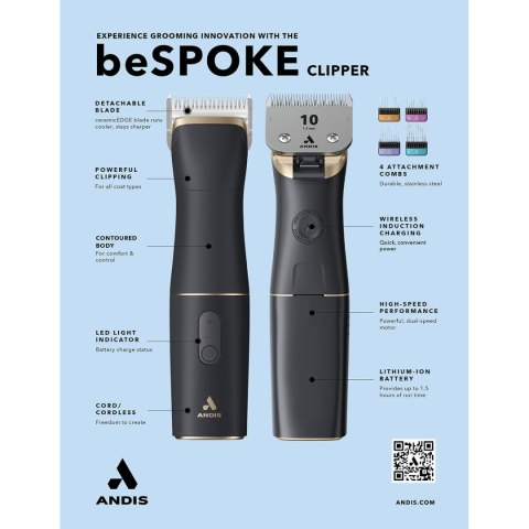 Trymer dla zwierząt domowych Andis BESPOKE Czarny