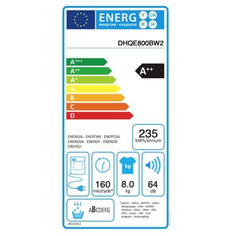Suszarka kondensacyjna Hisense DHQE800BW2