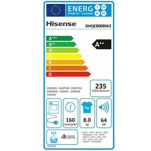 Suszarka kondensacyjna Hisense DHQE800BW2