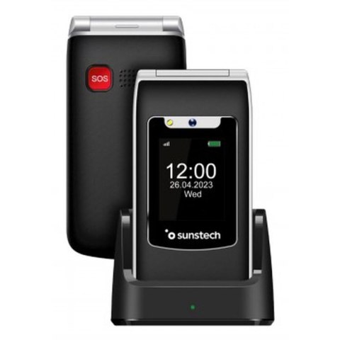 Telefon komórkowy dla seniorów Sunstech CELT23BK Czarny 128 GB 2,4"