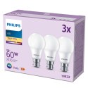 Żarówka LED Philips 60 W Matowy Ciepła Biel F 8 W 60 W B22 3 Sztuk (2700 K)