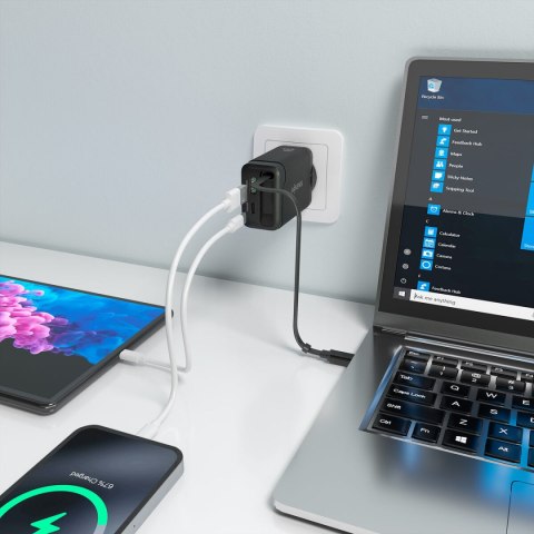 Ładowarka Ścienna Aisens ASCH-65W3P071-BK Czarny