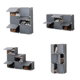 Przenośny modułowy stojak na buty InnovaGoods Szary (Odnowione A)