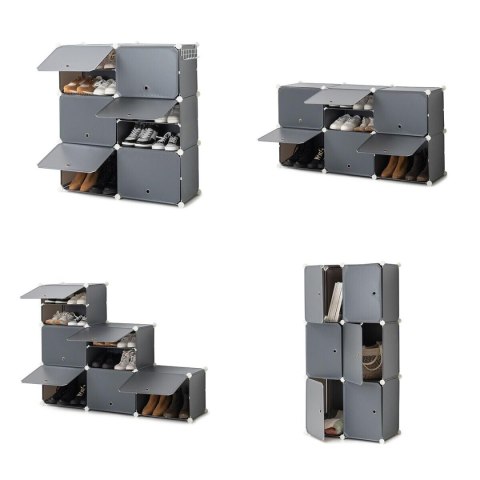 Przenośny modułowy stojak na buty InnovaGoods Szary (Odnowione A)