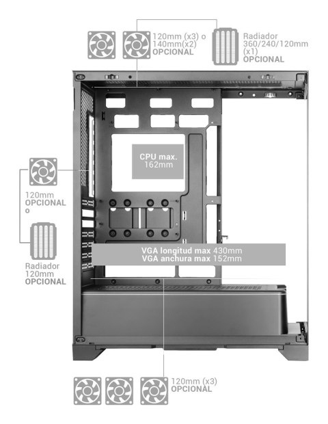 TACENS MARS MC-PRISMA ATX-obudowa