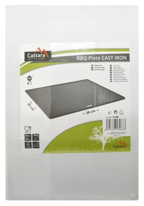 CATTARA Płyta grillowa 26 x 38 cm ŻELIWA
