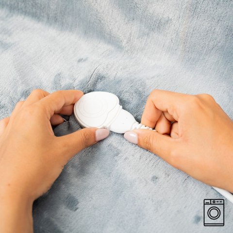 Koc elektryczny InnovaGoods Biały Szary 130 x 180 cm Poliester (Odnowione A)