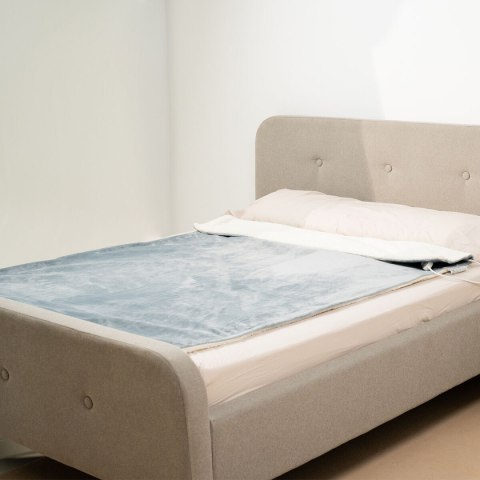 Koc elektryczny InnovaGoods Biały Szary 130 x 180 cm Poliester (Odnowione A)