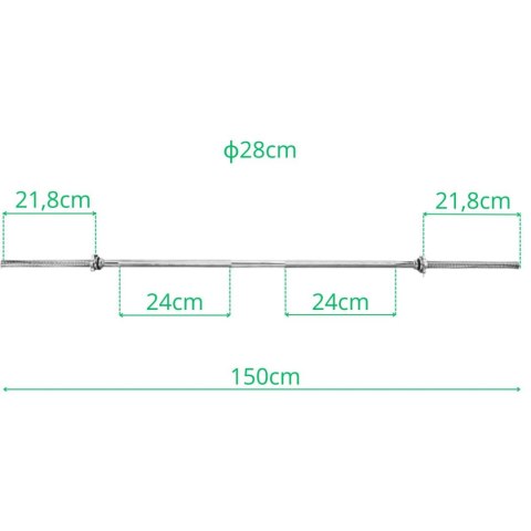 GRYF PROSTY 150 CM ENERO FIT fi28