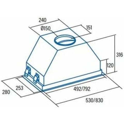 Okap konwencjonalny Cata GCX83SD Szary